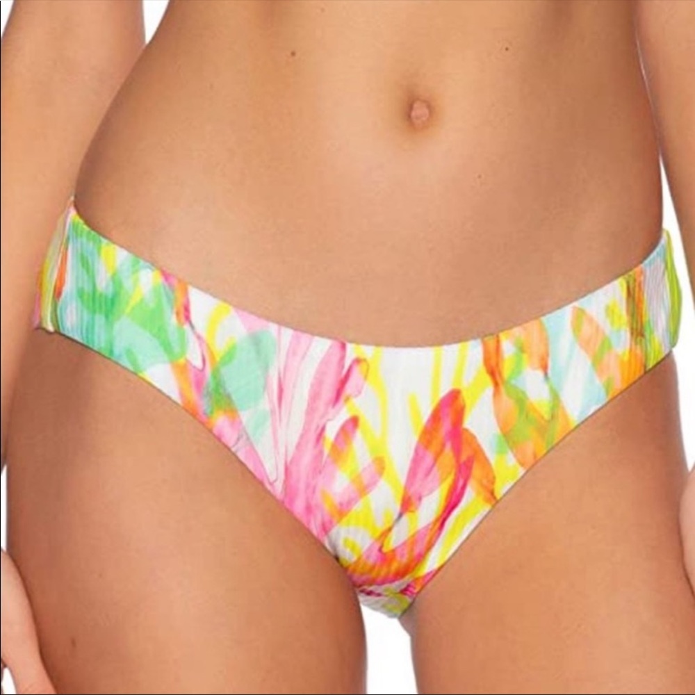 NWOT Becca by Rebecca Virtue, Coral Reef, Hipster Bikini Bottom, Size XL